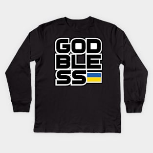 GOD BLESS UKRAINE Kids Long Sleeve T-Shirt